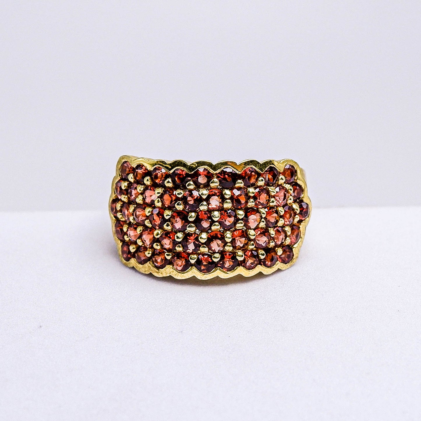 แหวนเงินแท้ 925 ฝังพลอย โกเมน (Garnet)