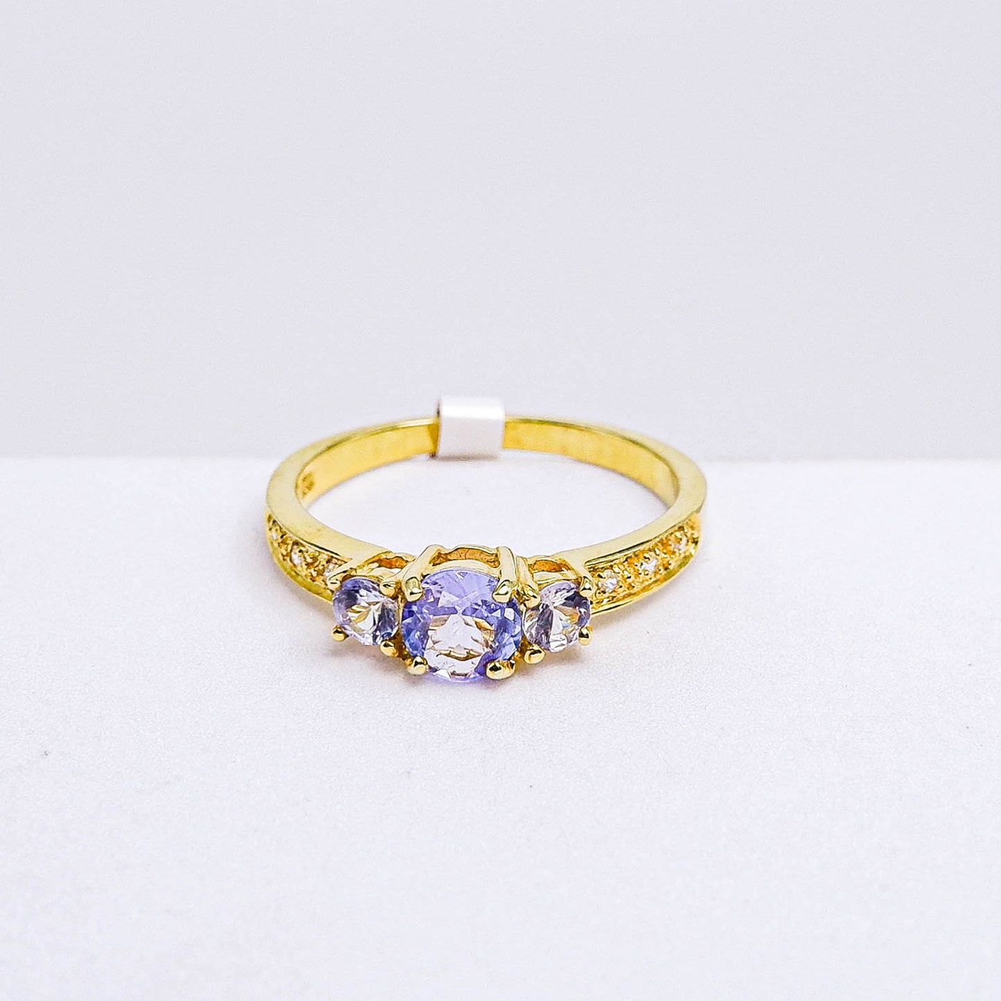 แหวนเงินแท้ 925 ฝังพลอย แทนซาไนท์ (Tanzanite) + เซอร์คอน (Zircon)