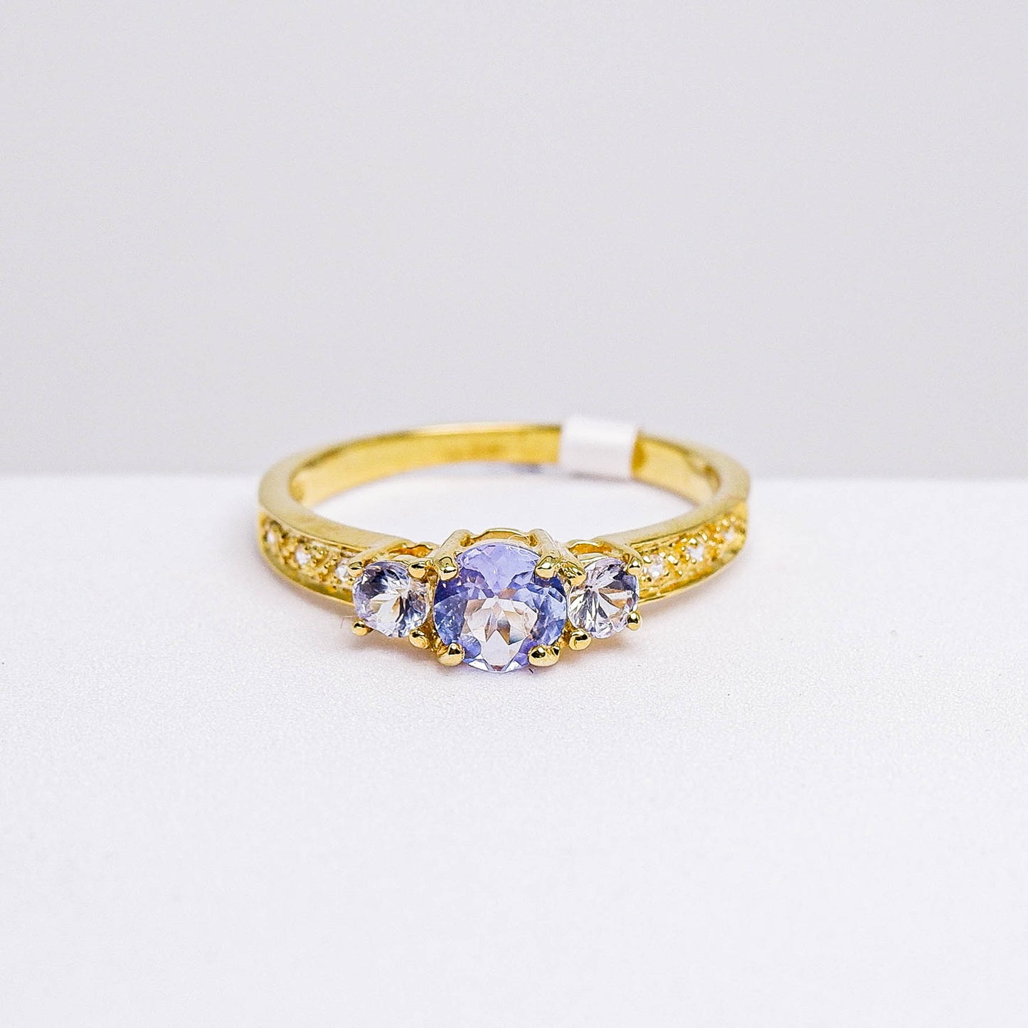 แหวนเงินแท้ 925 ฝังพลอย แทนซาไนท์ (Tanzanite) + เซอร์คอน (Zircon)