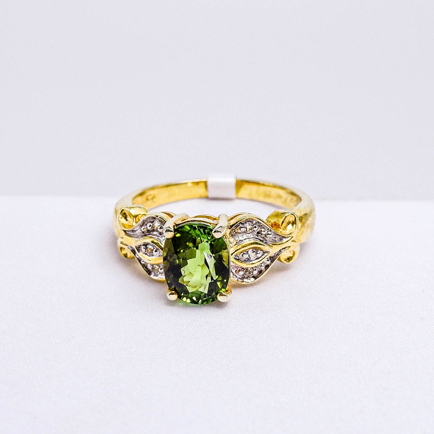 แหวนเงินแท้ 925 ฝังพลอย ทัวร์มาลีน(Tourmaline) + ไวท์โทพาส(whitetopaz)