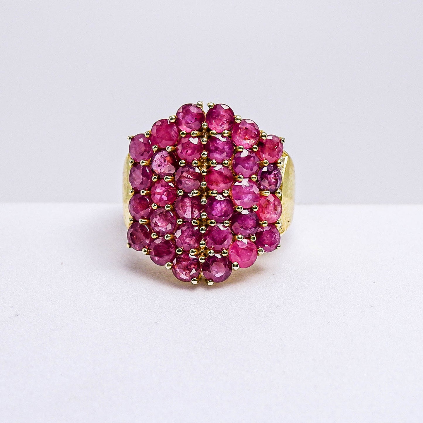 แหวนเงินแท้ 925 ฝังพลอย ทับทิมไทย (Siam Ruby) + เซอร์คอน (Zircon)