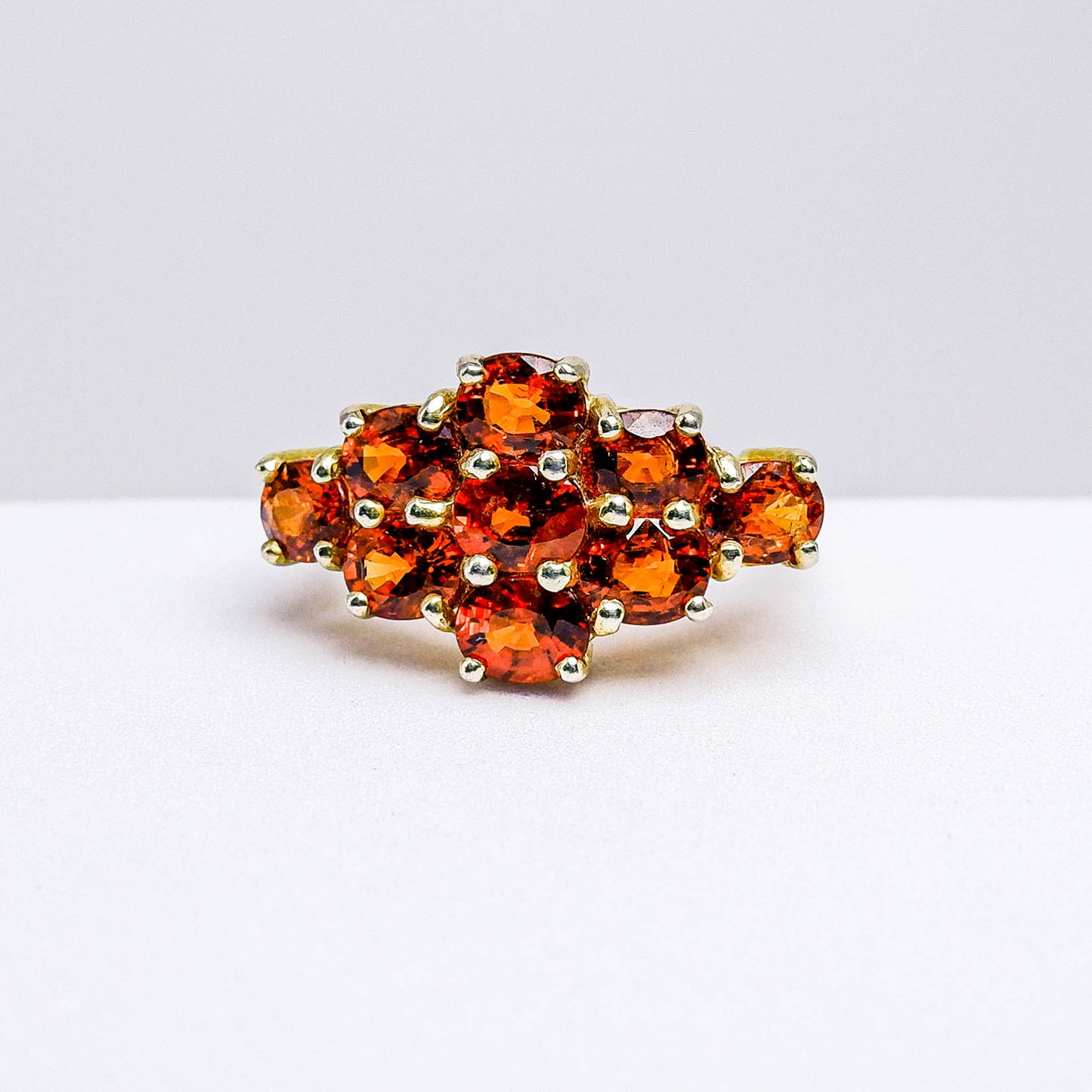 แหวนเงินแท้ 925 ฝังพลอย สเปสซาไทท์ (Spessartite Garnet)