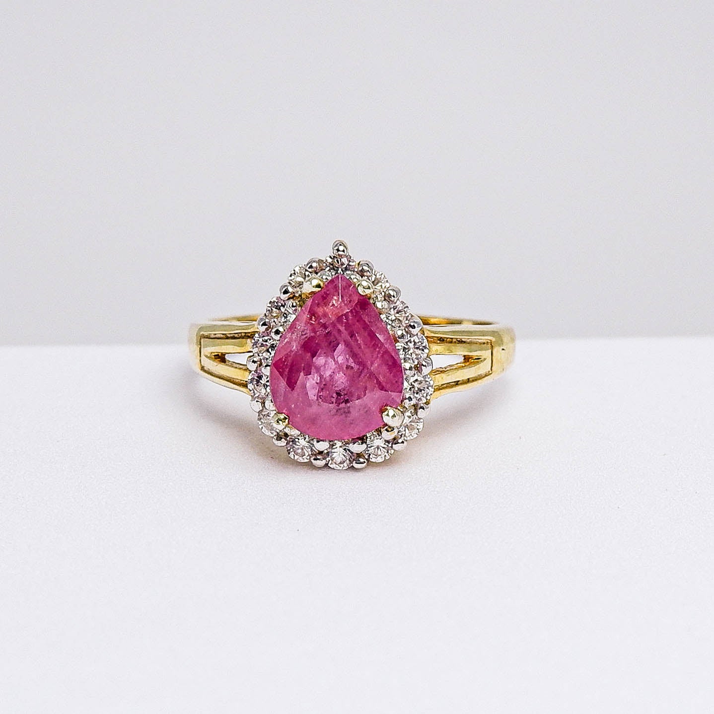 แหวนเงินแท้ 925 ฝังพลอย ทับทิม (Ruby) + เซอร์คอน (Zircon)