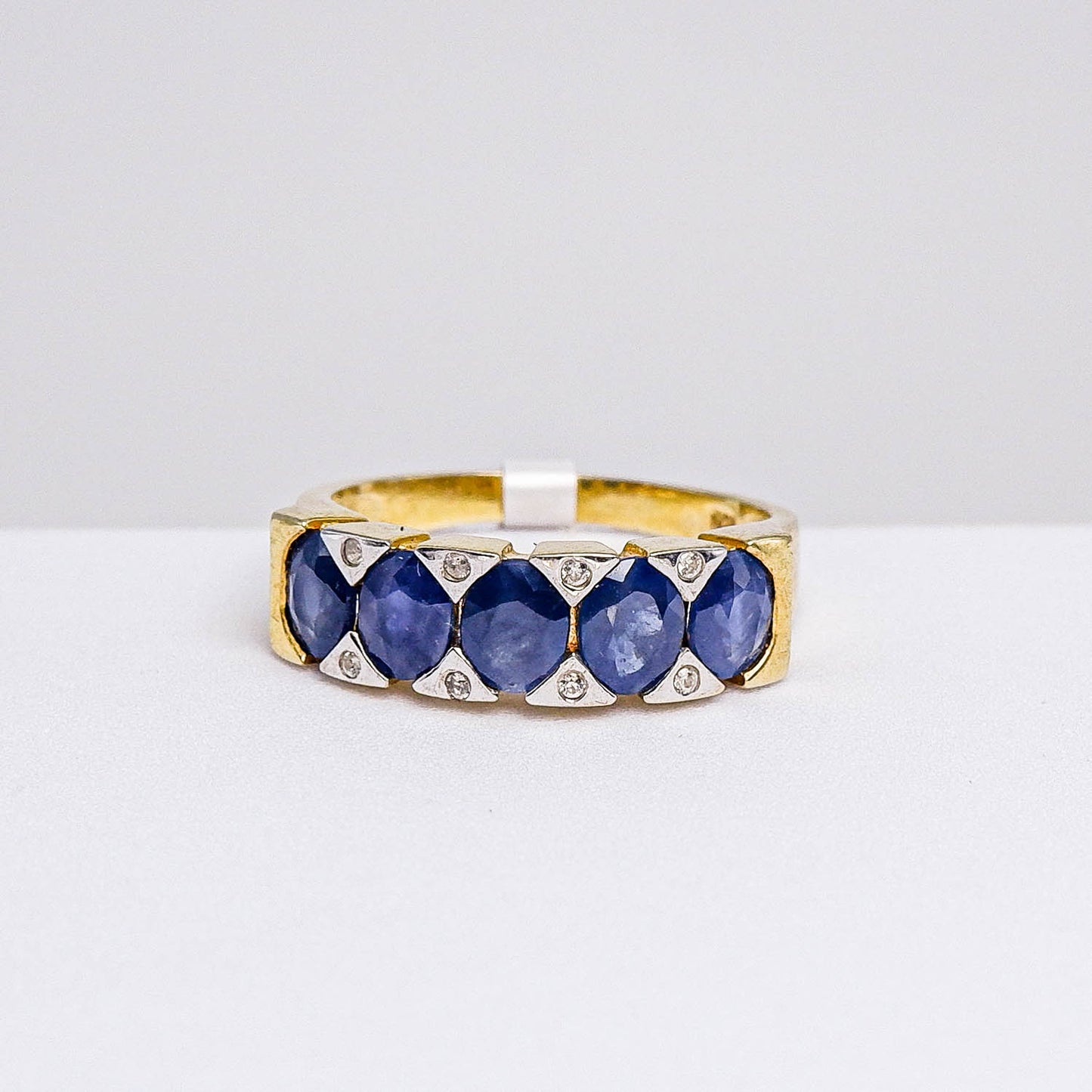 แหวนเงินแท้ 925 ฝังพลอย ไพลิน (Blue Sapphire) + เซอร์คอน (Zircon)