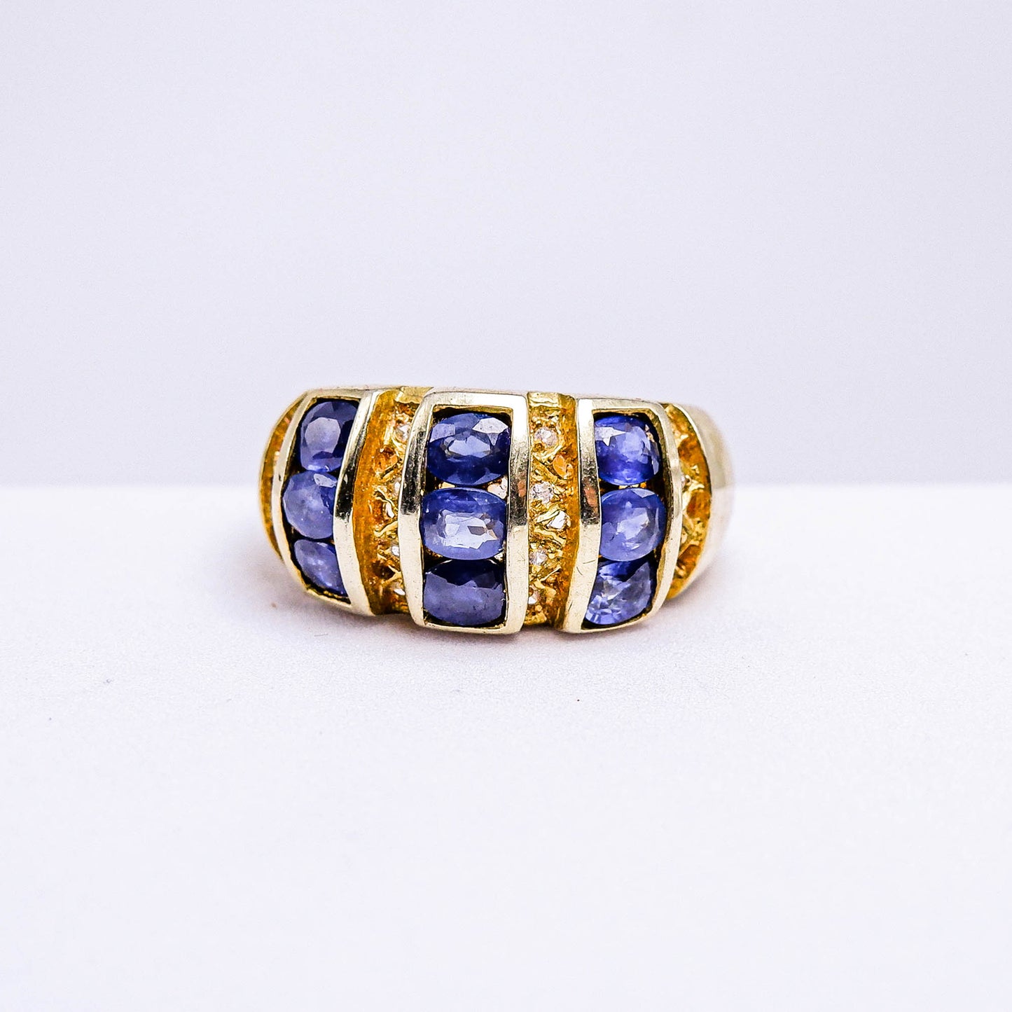 แหวนเงินแท้ 925 ฝังพลอย ไพลิน (Blue Sapphire)