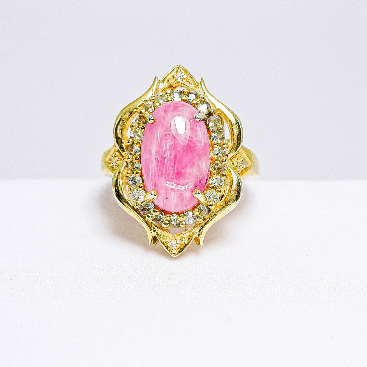 แหวนเงินแท้ 925 ฝังพลอย ทับทิม (Ruby) + แซฟไฟร์ (Sapphire) + ไวท์โทพาส (whitetopaz)