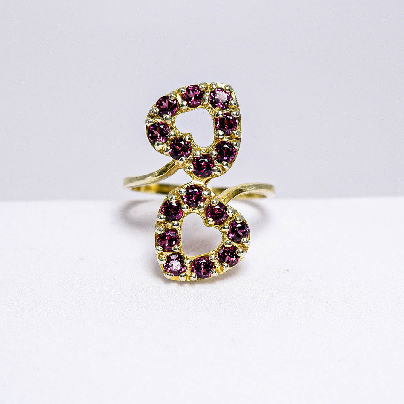 แหวนเงินแท้ 925 ฝังพลอย โรโดไลท์ (Rhodolite)