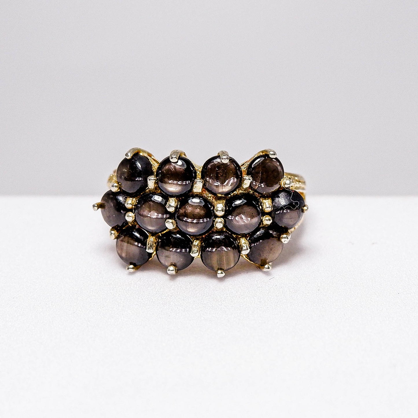 แหวนเงินแท้ 925 ฝังพลอย สตาร์แซฟไฟร์ (Star Sapphire) + เซอร์คอน (Zircon)