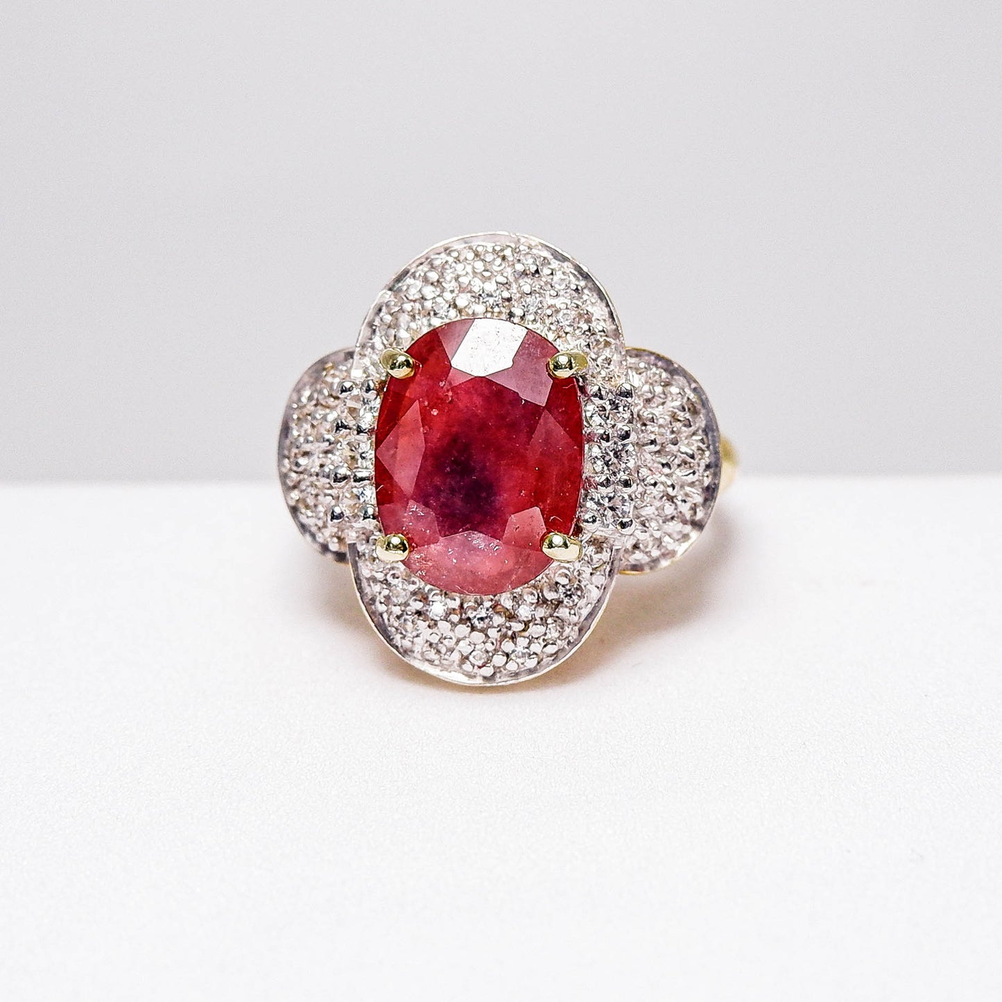 แหวนเงินแท้ 925 ฝังพลอย ออเรนจ์แซฟไฟร์ (Orange Sapphire) + เซอร์คอน (Zircon)