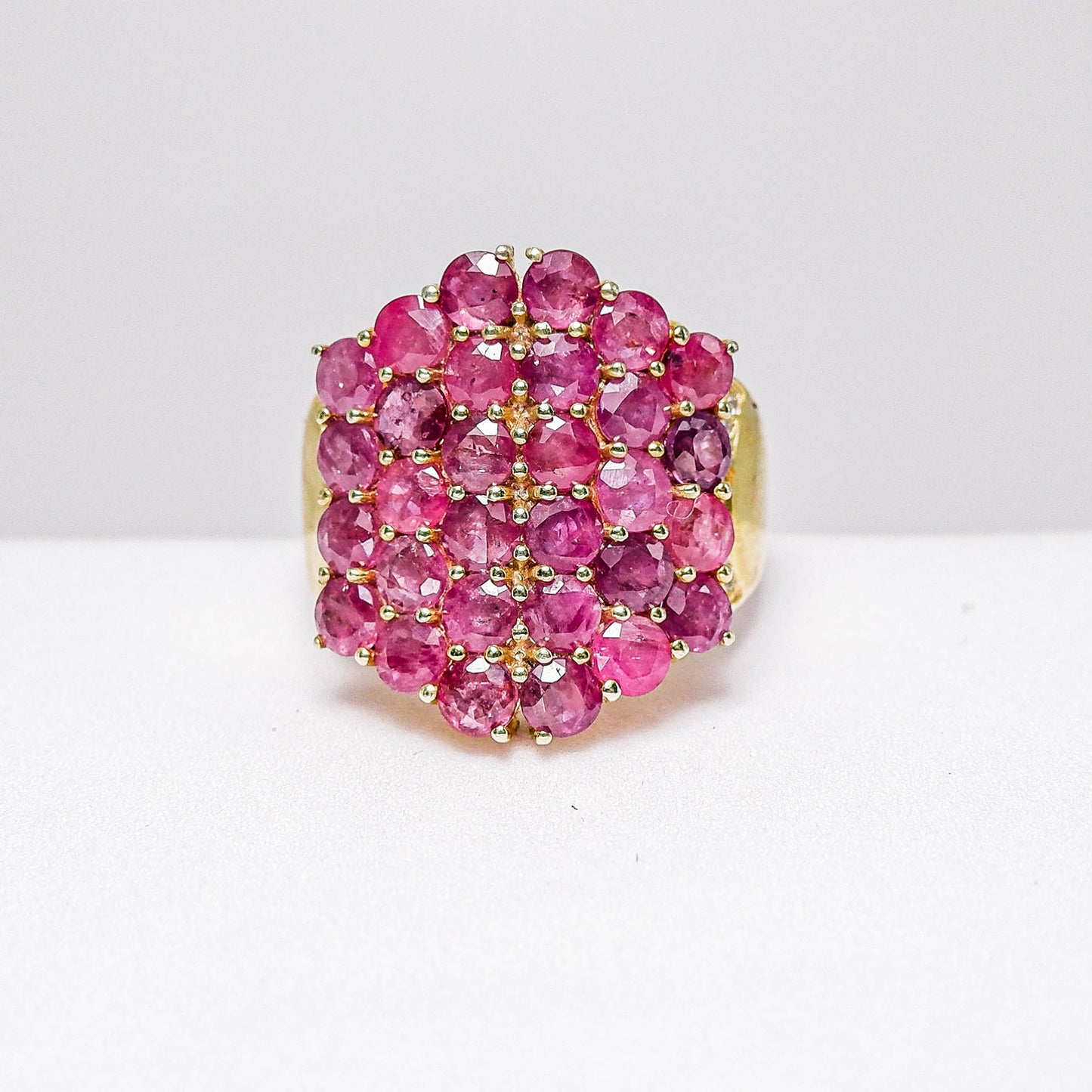แหวนเงินแท้ 925 ฝังพลอย ทับทิมไทย (Siam rubies) + เซอร์คอน (Zircon)
