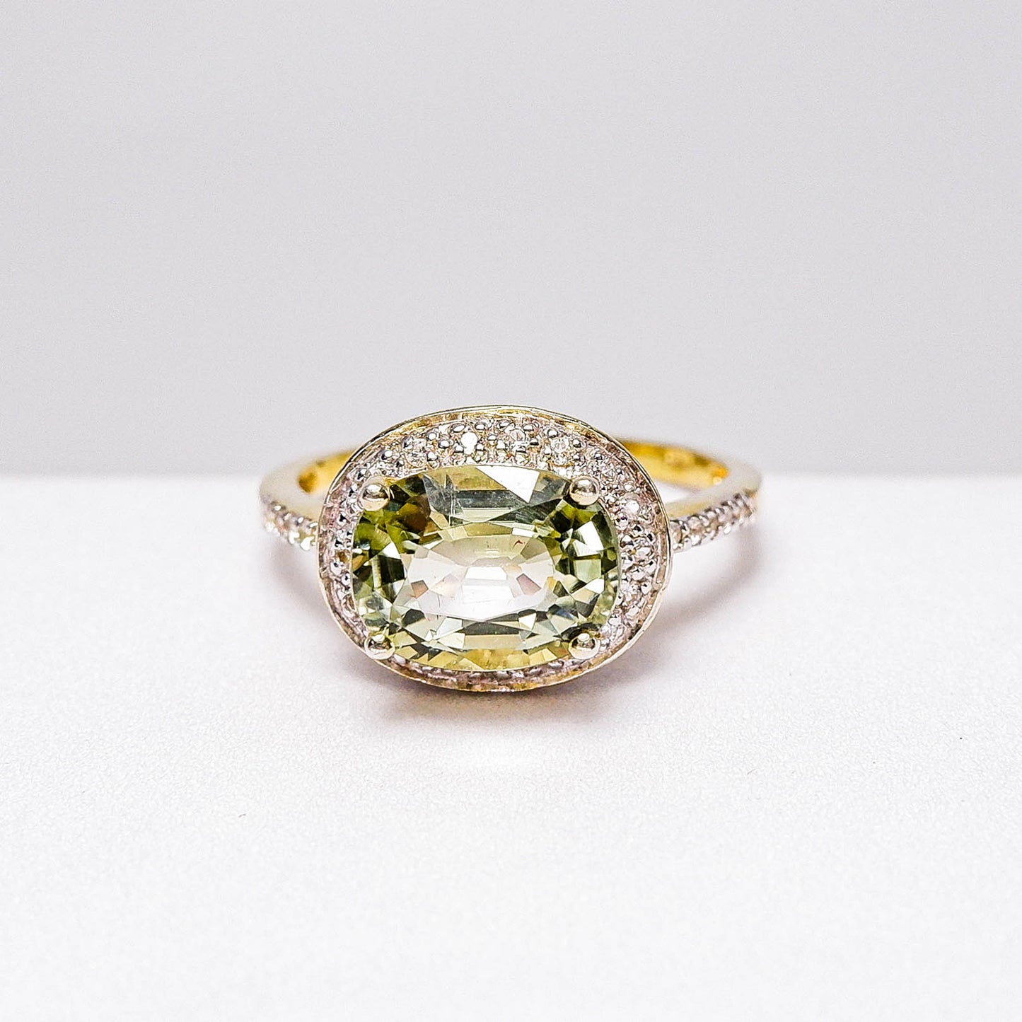 แหวนเงินแท้ 925 ฝังพลอย ทัวร์มาลีน (Tourmaline) + ไวท์โทพาส (whitetopaz)