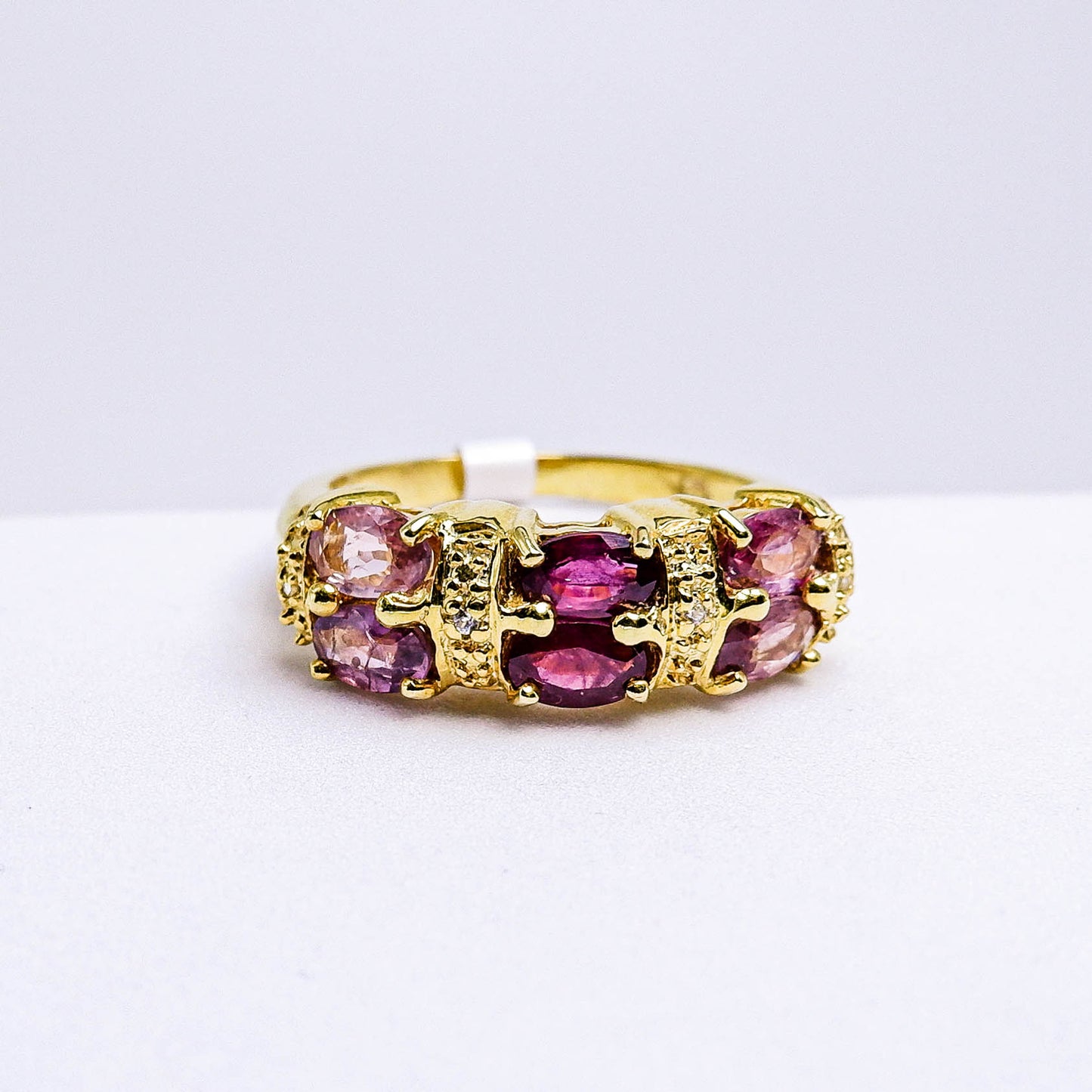 แหวนเงินแท้ 925 ฝังพลอย แซฟไฟร์ไทย (Thai Sapphire) + เซอร์คอน (Zircon)