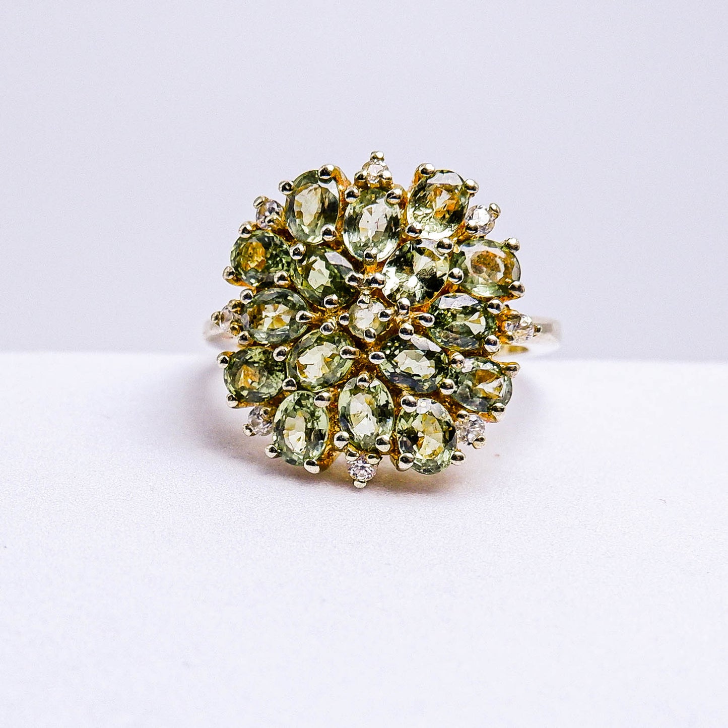 แหวนเงินแท้ 925 ฝังพลอย แซฟไฟร์ (Sapphire) + เซอร์คอน (Zircon)