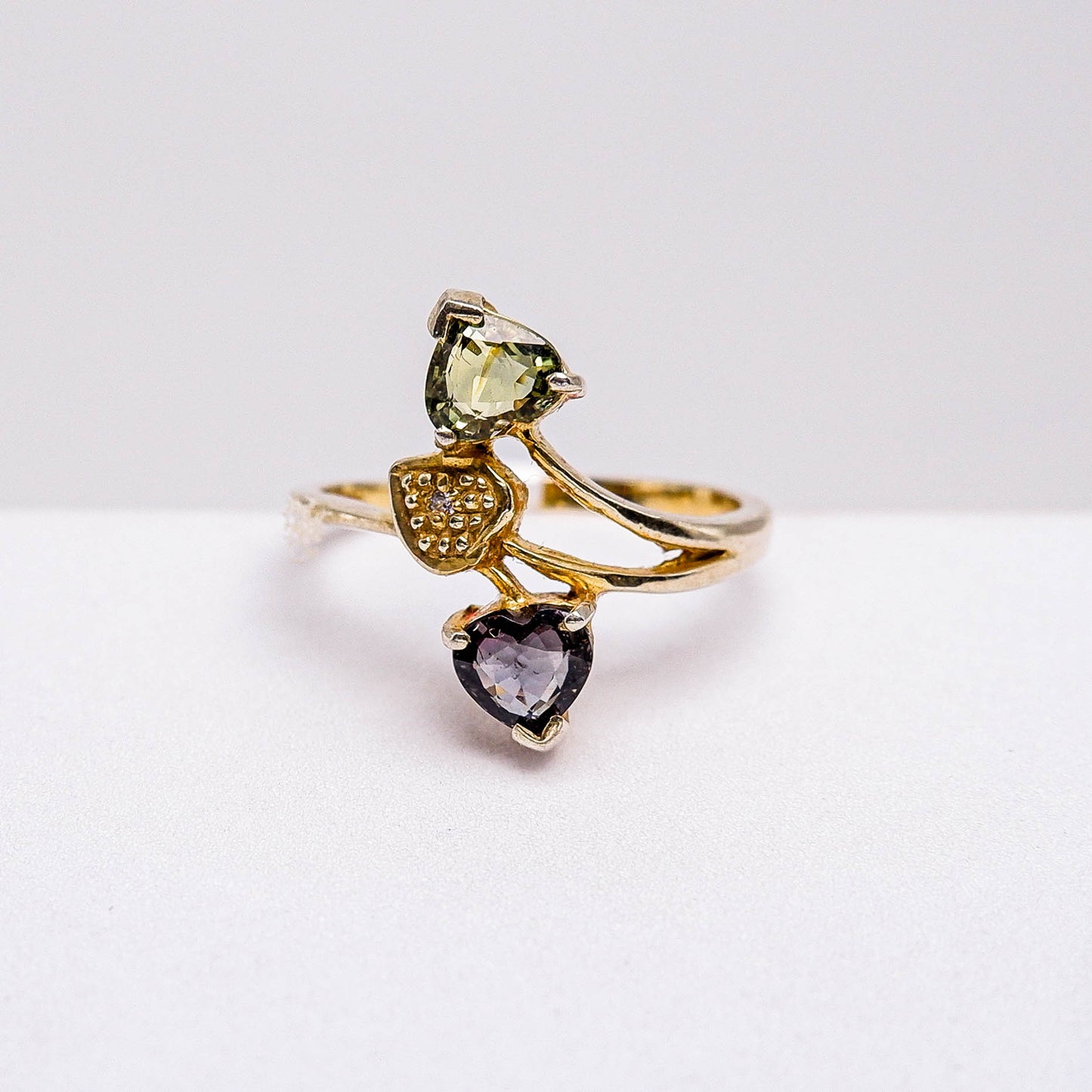 แหวนเงินแท้ 925 ฝังพลอย แซฟไฟร์แทนซาเนีย (ดิบ) (Tanzania Sapphire)(Unheated)+เซอร์คอน (Zircon)
