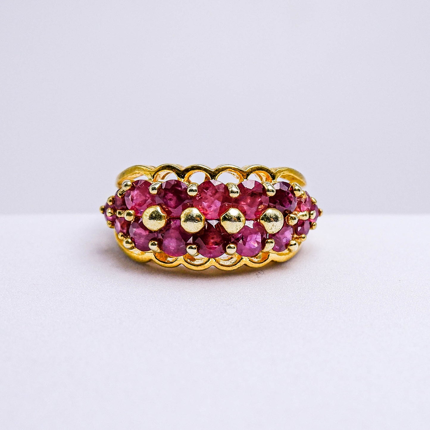 แหวนเงินแท้ 925 ฝังพลอย ทับทิม (Ruby)