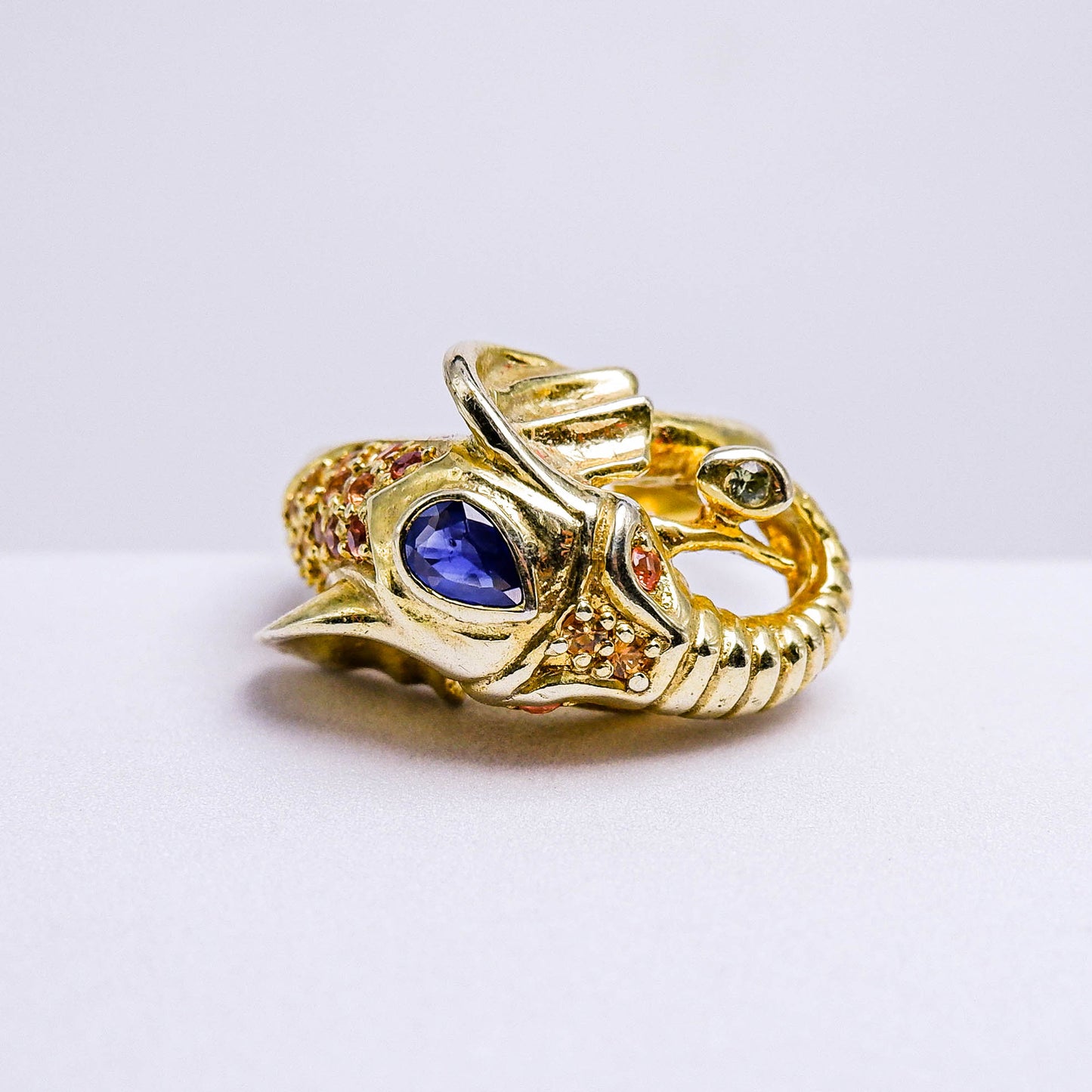 แหวนเงินแท้ 925 ฝังพลอย ไพลิน (Blue Sapphire) + แฟนซีแซฟไฟร์ (Fancy Sapphire)