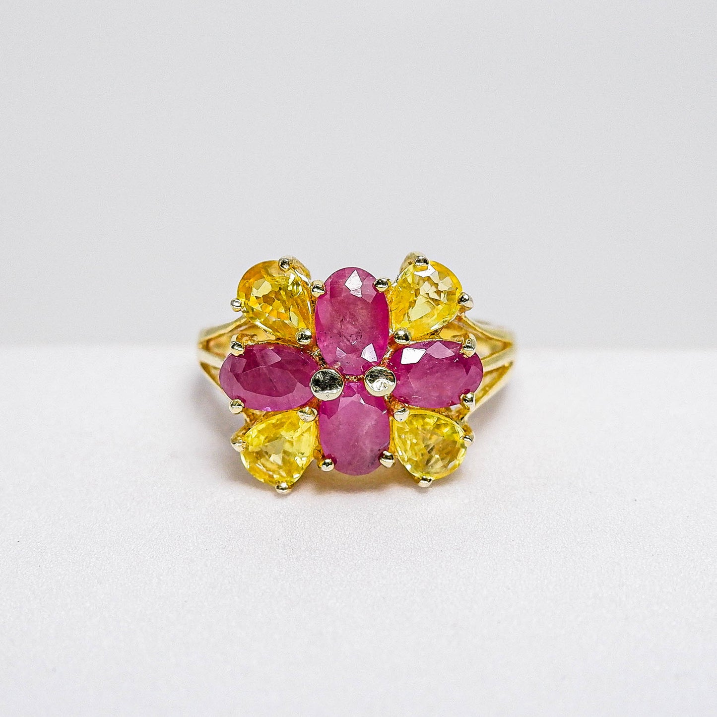 แหวนเงินแท้ 925 ฝังพลอย ทับทิมมาดา (Ruby) + แซฟไฟร์แทนซาเนีย (Sapphire Tanzanite)