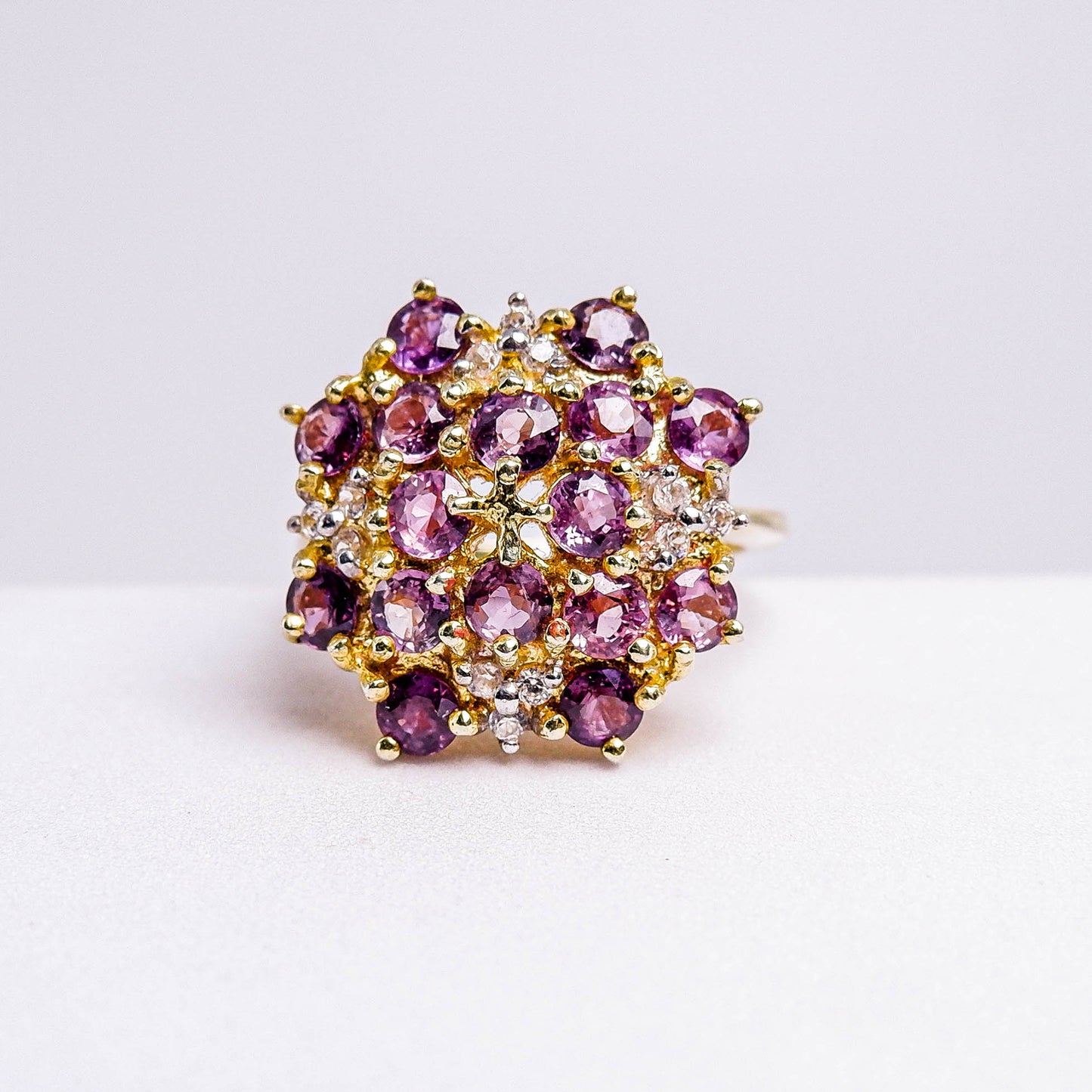 แหวนเงินแท้ 925 ฝังพลอย แซฟไฟร์ไทย (Thai Sapphire) + เซอร์คอน (Zircon)
