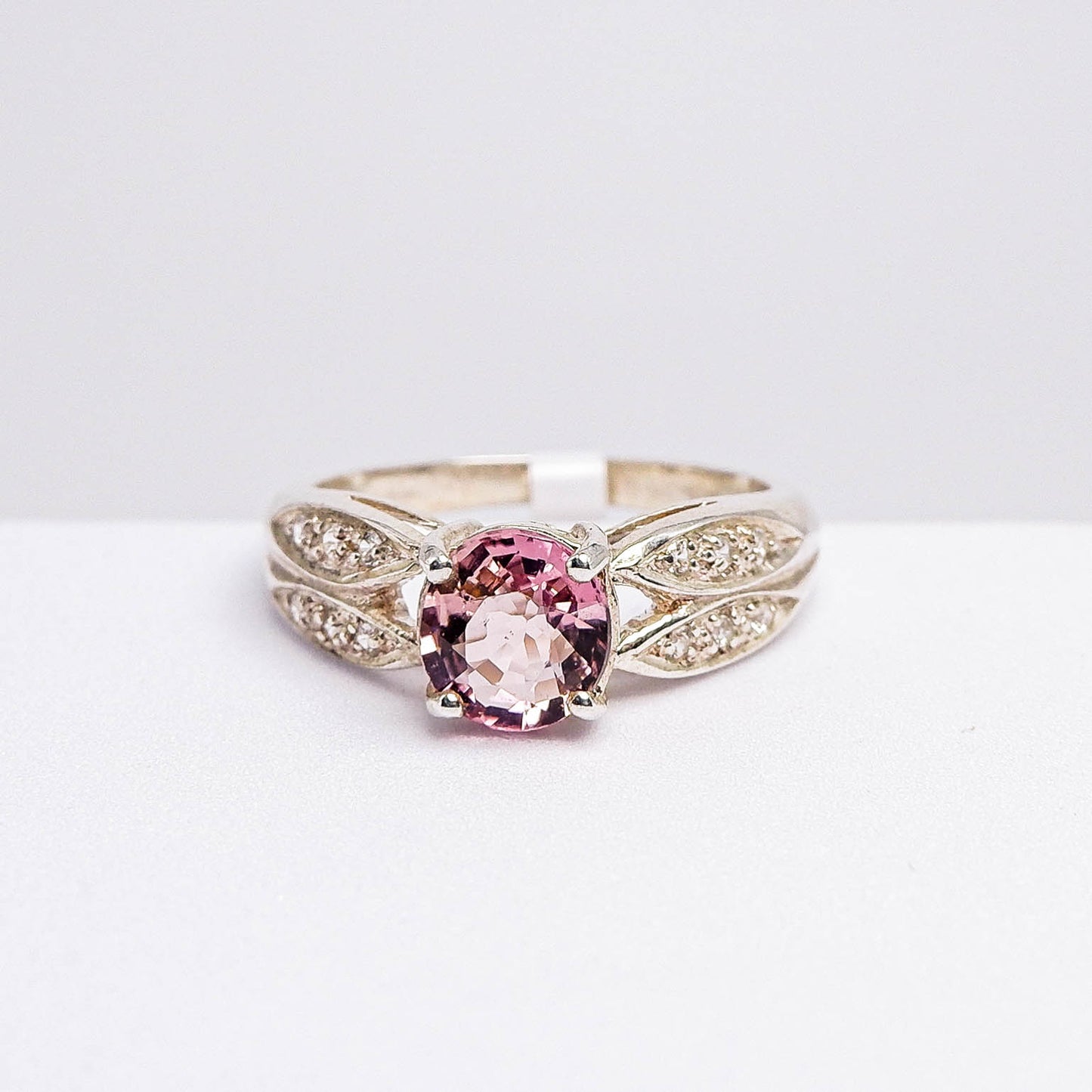 แหวนเงินแท้ 925 ฝังพลอย ทัวร์มาลีน (Tourmaline) + เซอร์คอน (Zircon)