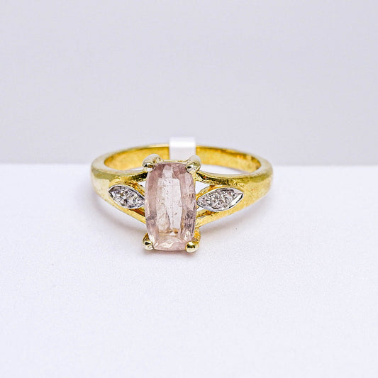 แหวนเงินแท้ 925 ฝังพลอย ทังก้า(ดิบ) (Untreated Tanga Sapphire) + เซอร์คอน (Zircon)