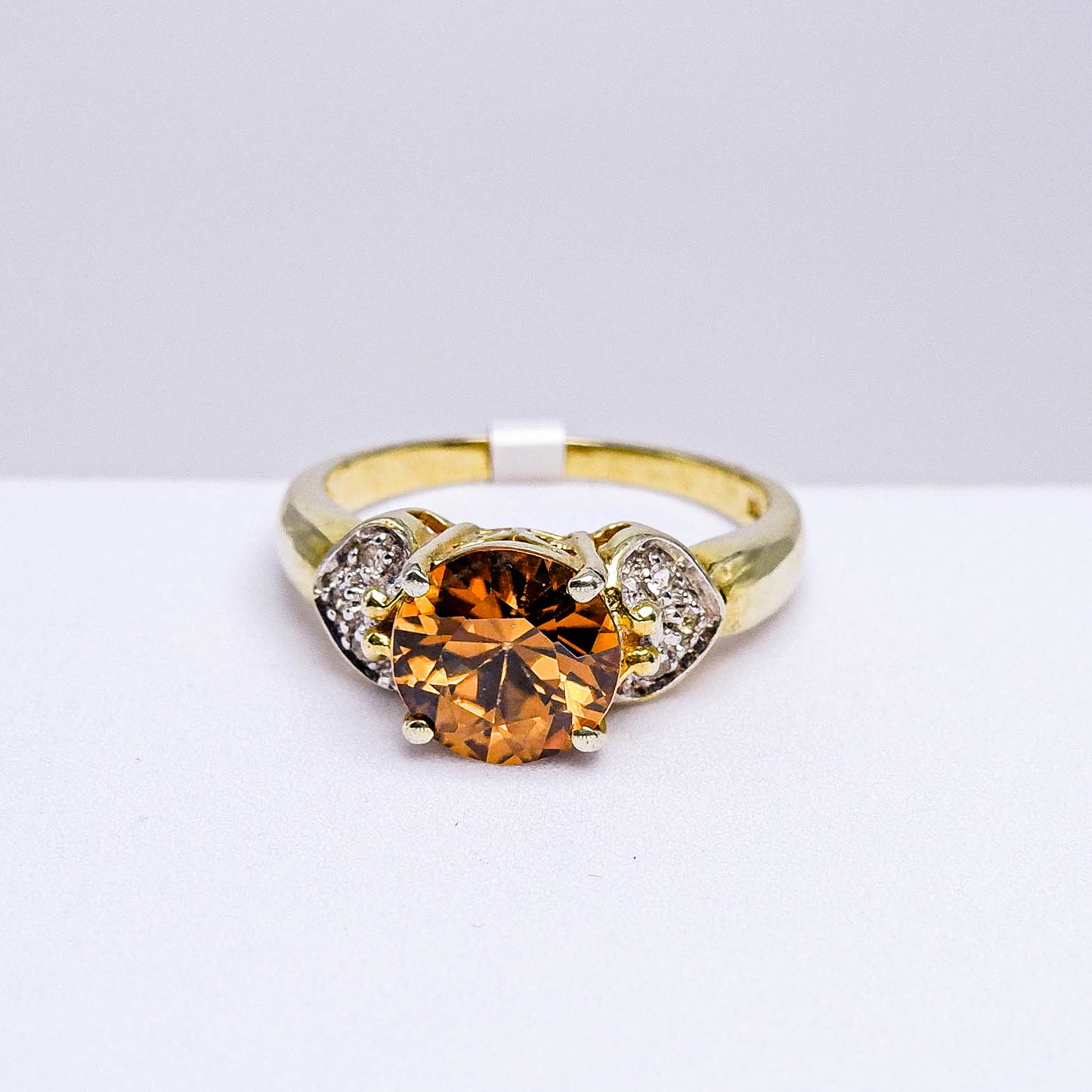 แหวนเงินแท้ 925 ฝังพลอย เพทาย (ดิบ) (Unheated Zircon) + เซอร์คอน (Zircon)