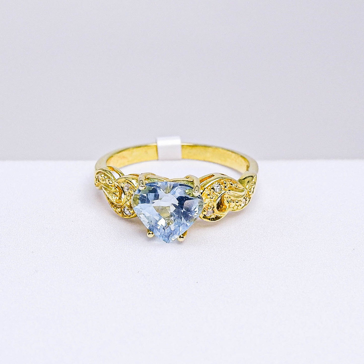 แหวนเงินแท้ 925 ฝังพลอย อความาลีน (Aqua marin) + เซอร์คอน (Zircon)