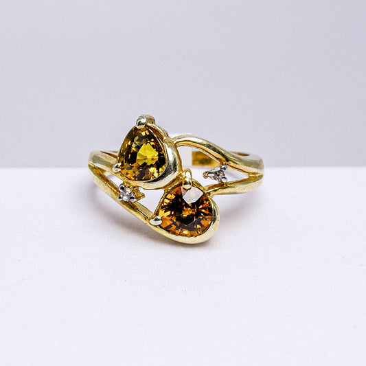 แหวนเงินแท้ 925 ฝังพลอย มาลีการ์เน็ต (Mali Garnet) + เซอร์คอน (Zircon)