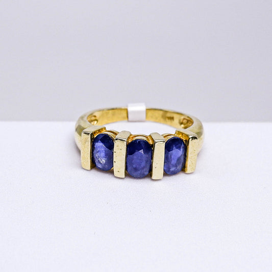 แหวนเงินแท้ 925 ฝังพลอย ไพลิน (Blue Sapphire)
