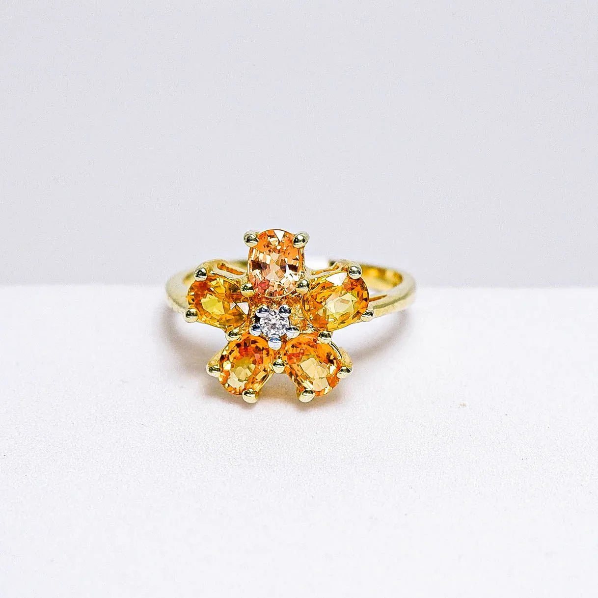 แหวนเงิน925 บุษราคัมบางกะจะ + เซอร์คอน - Thaigems
