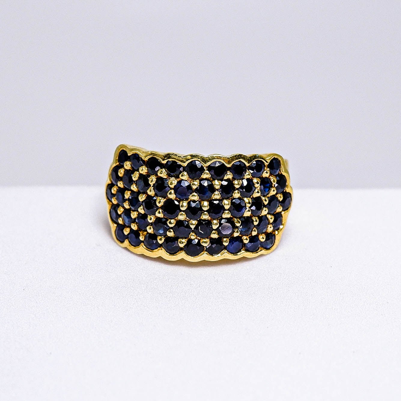 แหวนเงินแท้ 925 ฝังพลอย ไพลิน (Blue Sapphire) - Thaigems