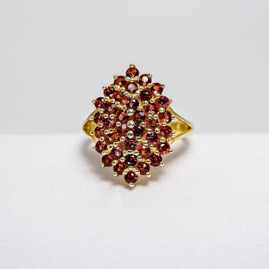 แหวนเงินแท้ 925 ฝังพลอย โกเมน (Garnet) - Thaigems