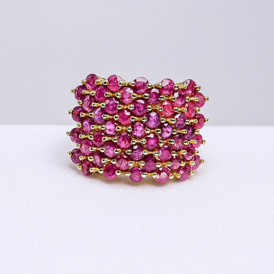 แหวนเงินแท้ 925 ฝังพลอย ทับทิมไทย (Siam Ruby)