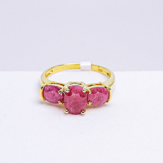แหวนเงินแท้ 925 ฝังพลอย ทับทิม (Ruby)