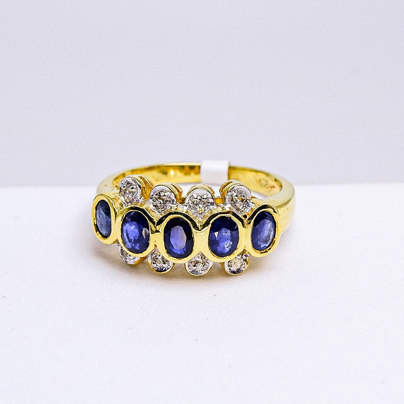 แหวนเงินแท้ 925 ฝังพลอย ไพลิน (Blue Sapphire) + เซอร์คอน (Zircon)