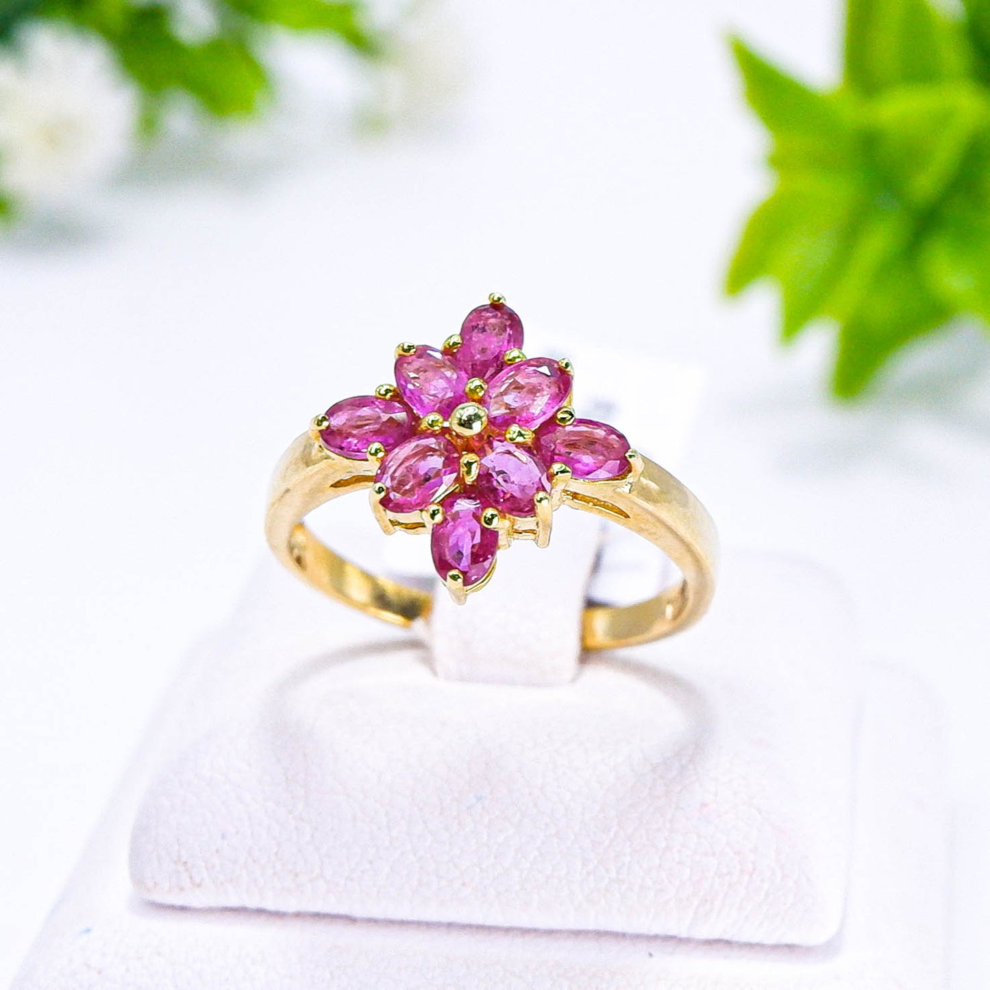 แหวนเงินแท้ 925 ฝังพลอย ทับทิมไทย (Siam Ruby)