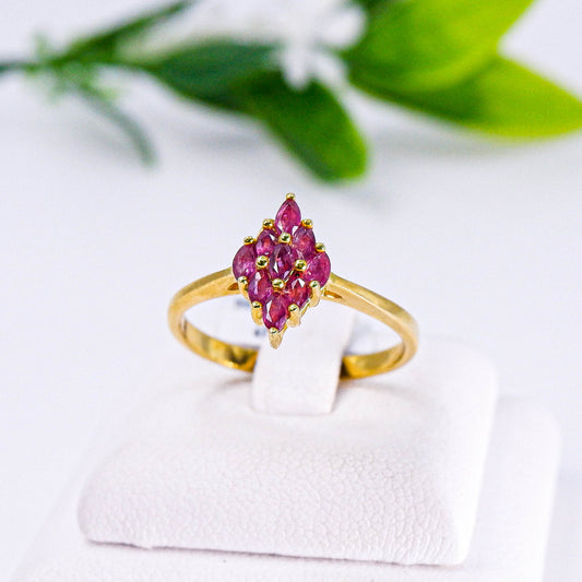 แหวนเงินแท้ 925 ฝังพลอย ทับทิมไทย (Siam Ruby)