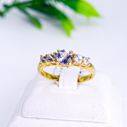 แหวนเงินแท้ 925 ฝังพลอย แทนซาไนท์ (Tanzanite)