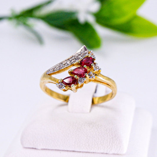 แหวนเงินแท้ 925 ฝังพลอย สปิเนล (Spinel) + เซอร์คอน (Zircon)