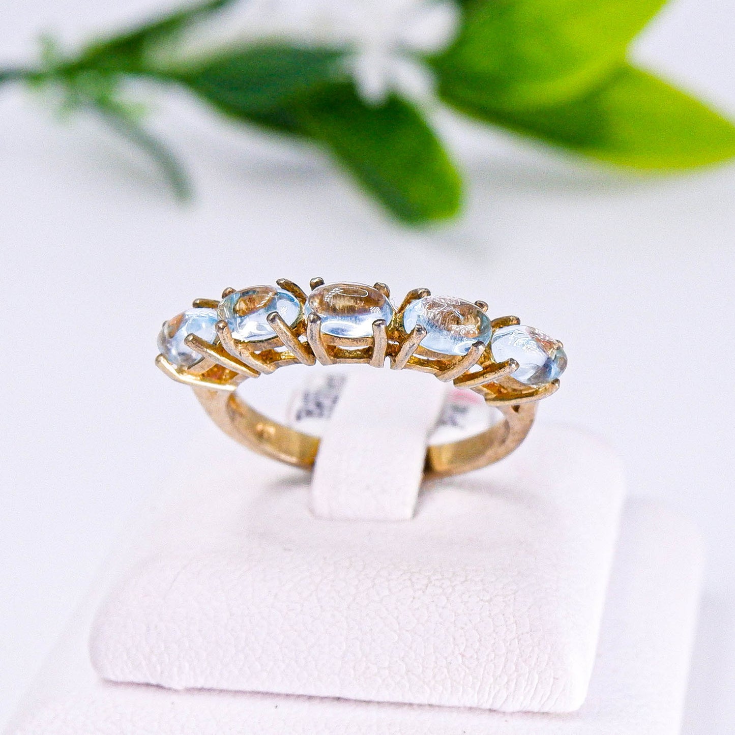 แหวนเงินแท้ 925 ฝังพลอย บลูโทพาส (Blue Topaz)