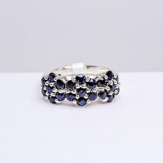 แหวนเงินแท้ 925 ฝังพลอย ไพลิน (Blue Sapphire)
