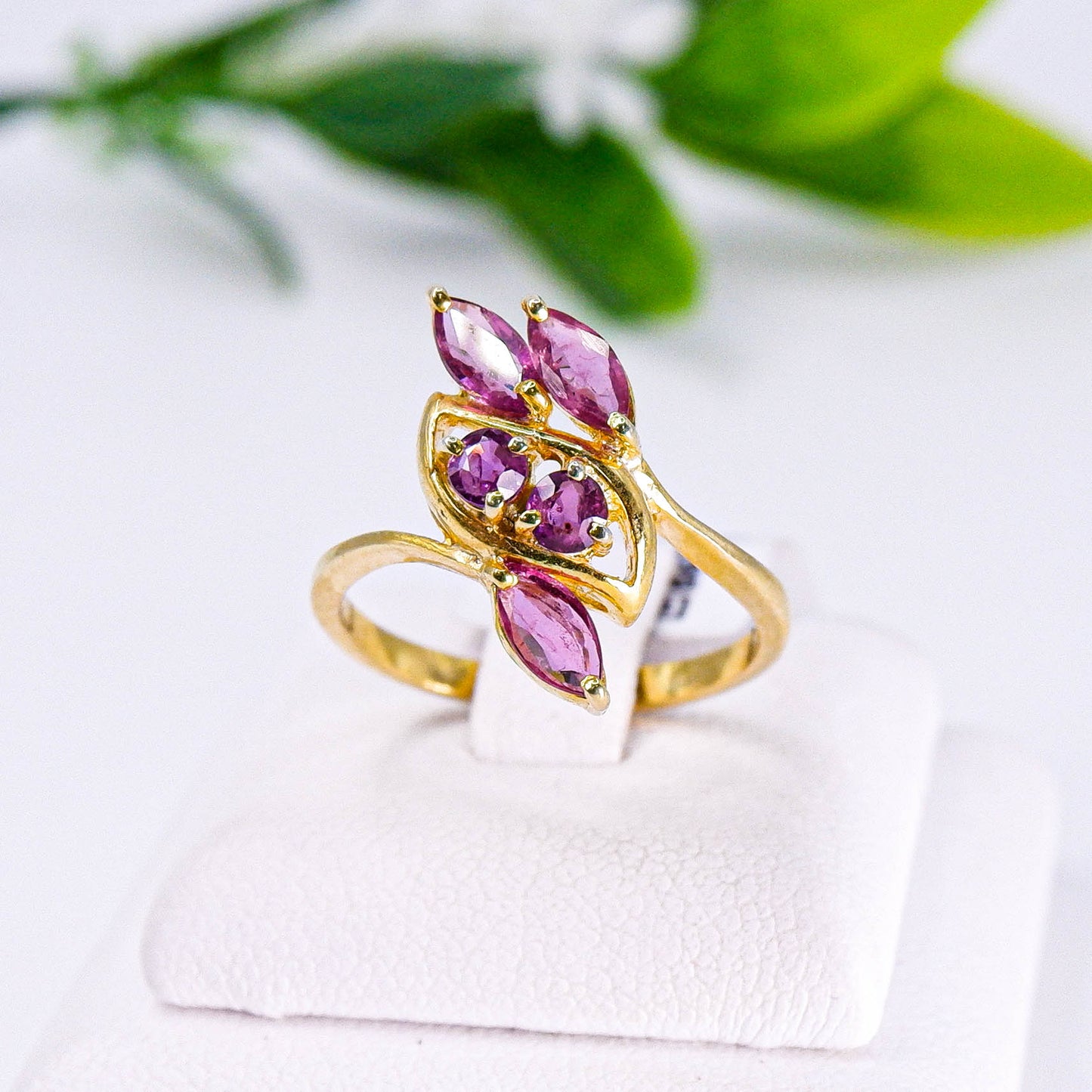 แหวนเงินแท้ 925 ฝังพลอย ทับทิมไทย (Siam Ruby) + แซฟไฟร์ไทย (Thai Sapphire)