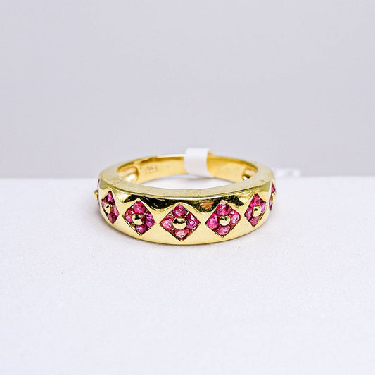 แหวนเงินแท้ 925 ฝังพลอย ทับทิมไทย (Siam Ruby)