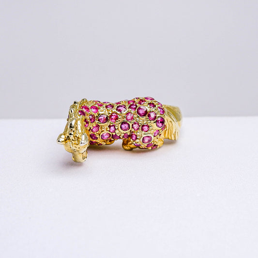 แหวนเงินแท้ 925 ฝังพลอย ทับทิมไทย (Siam Ruby) + ไพลิน (Blue Sapphire)