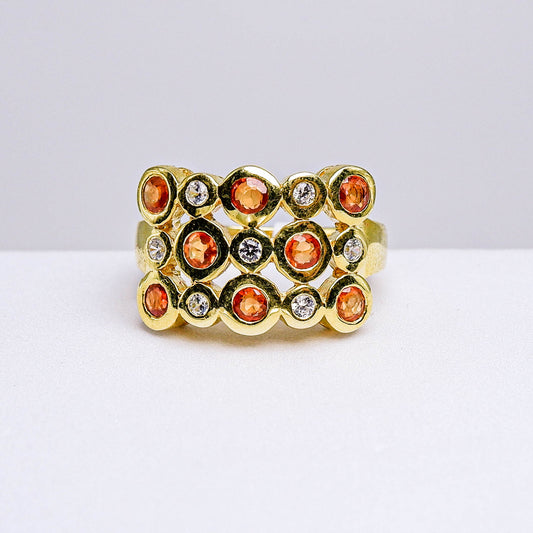 แหวนเงินแท้ 925 ฝังพลอย แซฟไฟร์ (Sapphire) + เซอร์คอน (Zircon)