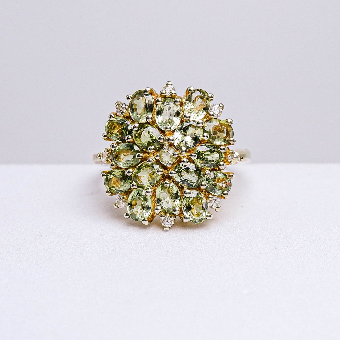 แหวนเงินแท้ 925 ฝังพลอย แซฟไฟร์ (Sapphire) + เซอร์คอน (Zircon)
