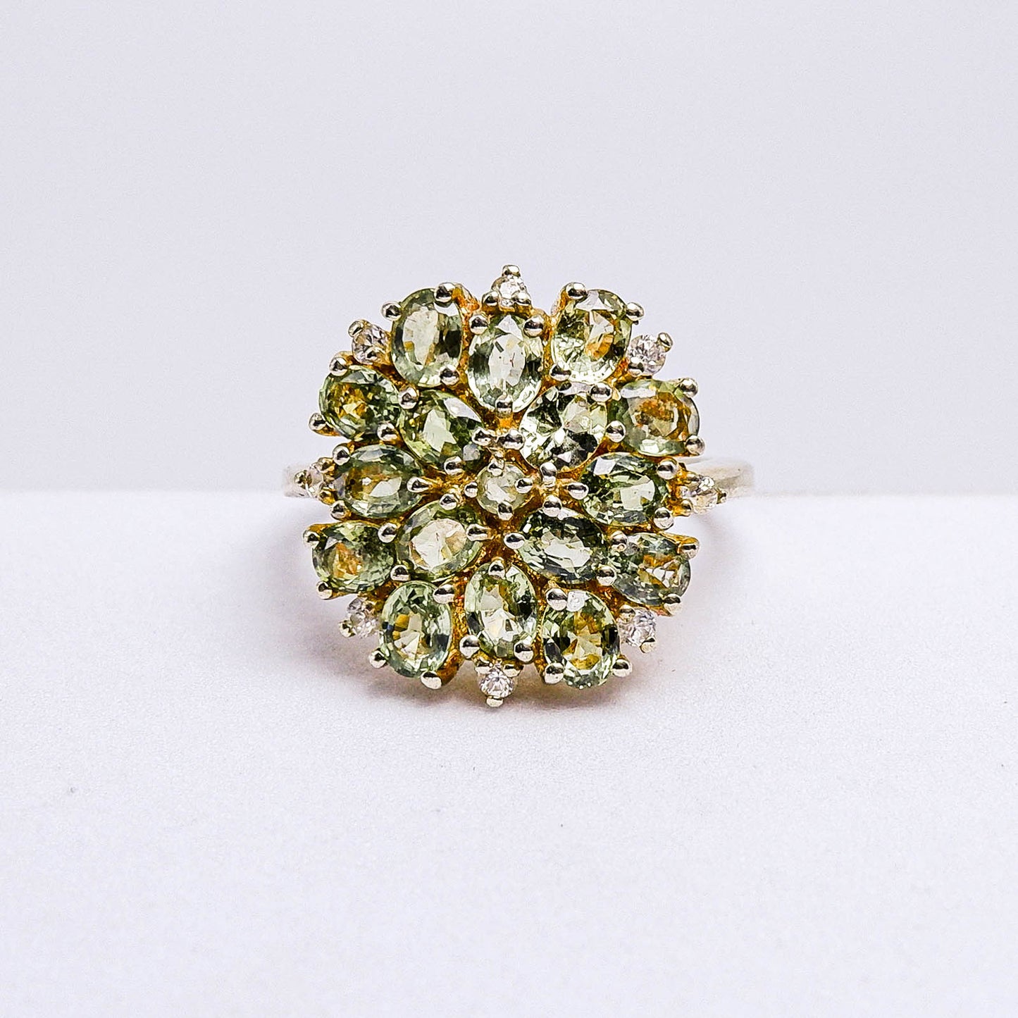 แหวนเงินแท้ 925 ฝังพลอย แซฟไฟร์ (Sapphire) + เซอร์คอน (Zircon)