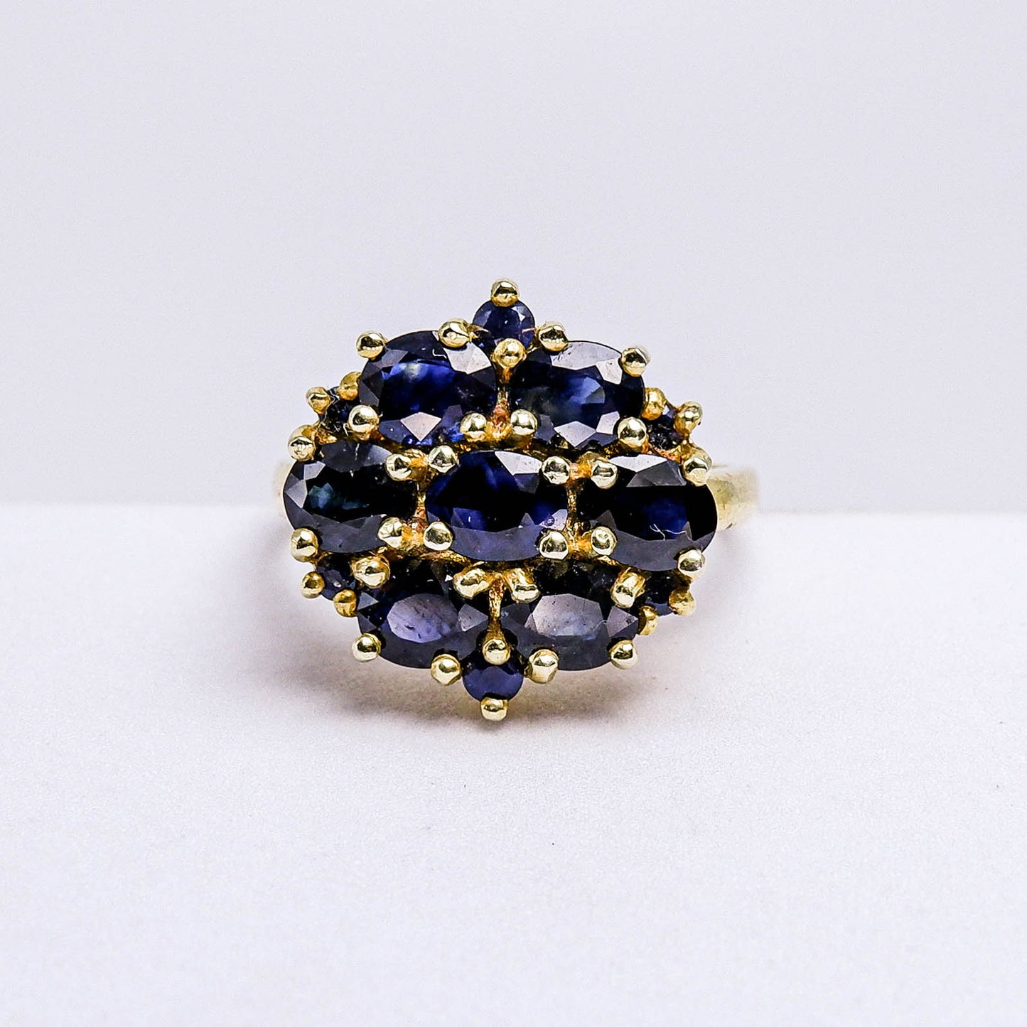 แหวนเงินแท้ 925 ฝังพลอย ไพลิน (Blue Sapphire) + เซอร์คอน (Zircon)