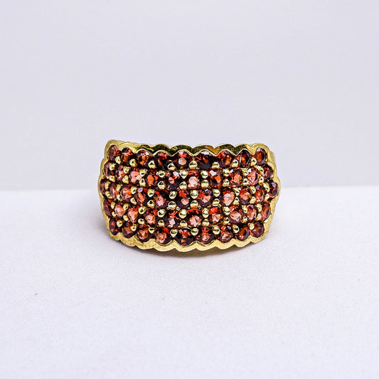 แหวนเงินแท้ 925 ฝังพลอย โกเมน (Garnet)