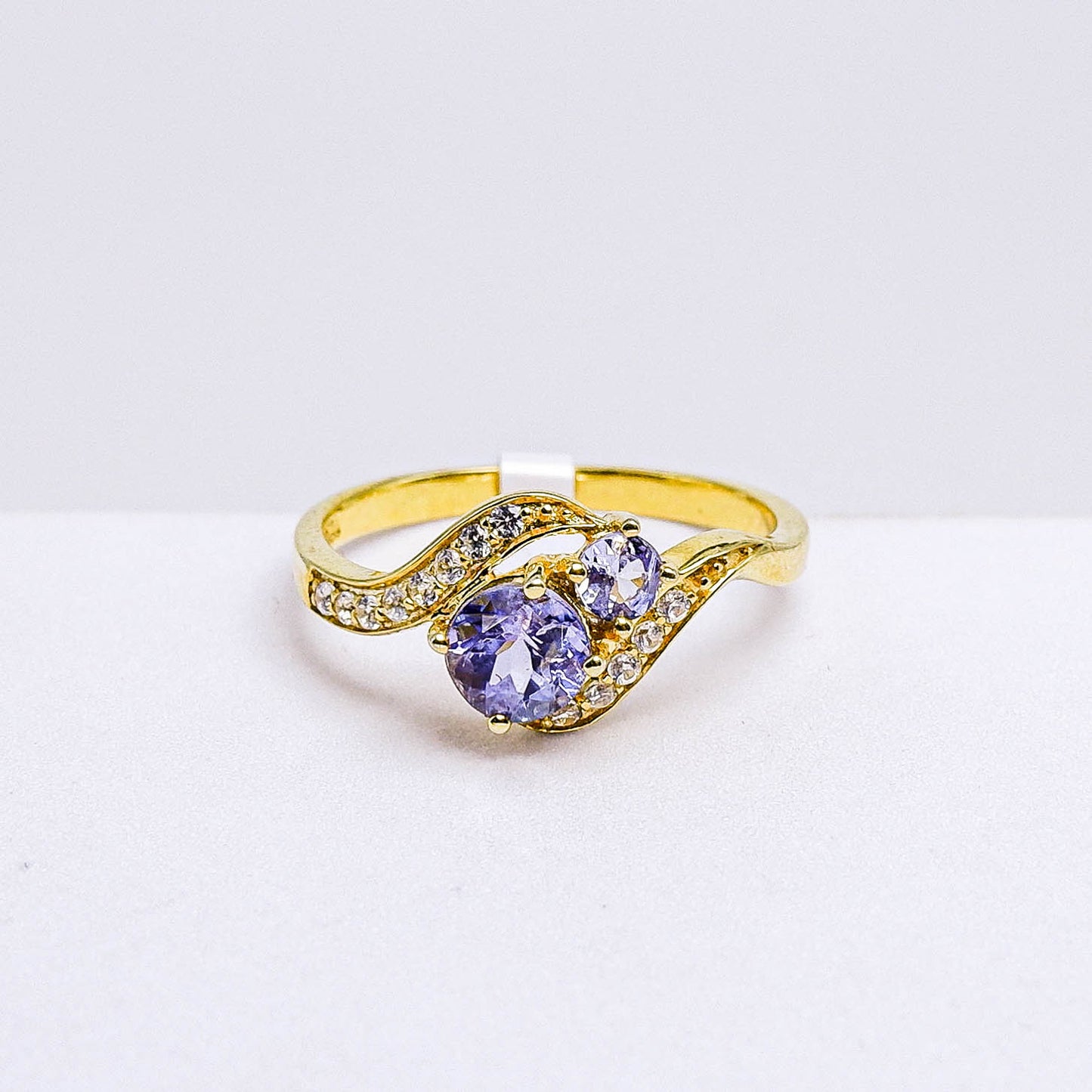 แหวนเงินแท้ 925 ฝังพลอย แทนซาไนท์ (Tanzanite) + เซอร์คอน (Zircon)