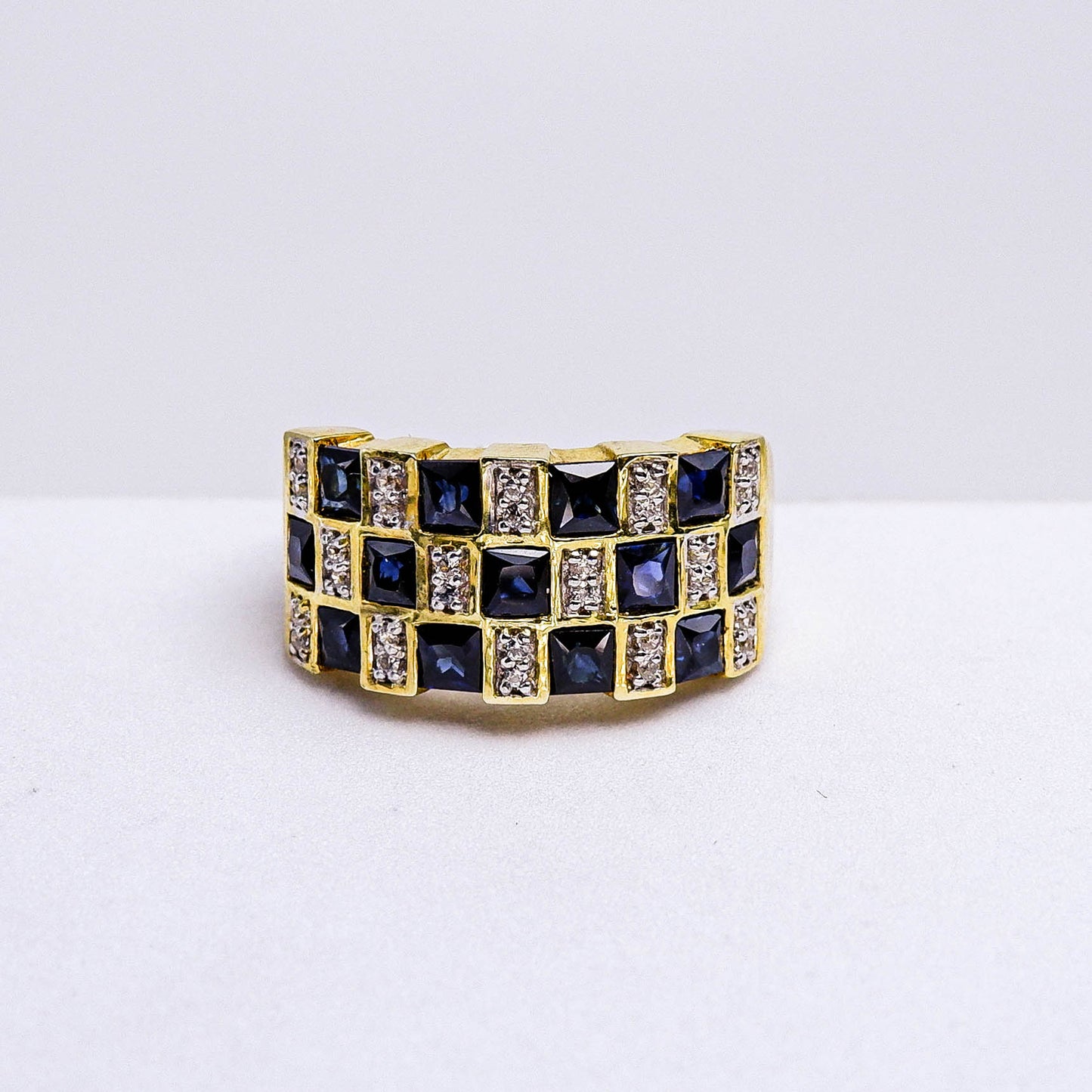 แหวนเงินแท้ 925 ฝังพลอย ไพลิน (Blue Sapphire) + เซอร์คอน (Zircon)
